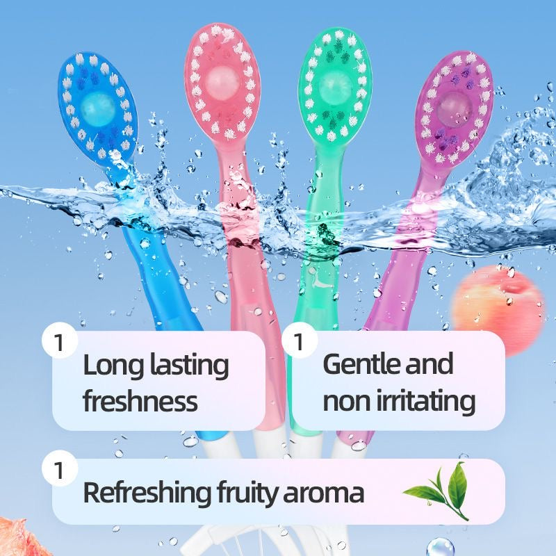 5-in-1 Portable Burst Toothbrush – 26-Pack | No Water Needed, Built-in Toothpaste Beads, Tongue Scraper, Floss & Toothpick