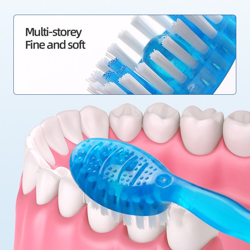 5-in-1 Portable Burst Toothbrush – 26-Pack | No Water Needed, Built-in Toothpaste Beads, Tongue Scraper, Floss & Toothpick