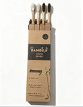 Bamboo Toothbrush Set (4-Pack) - Ultra Soft Charcoal Bristles, Eco-Friendly Minimalist Design
