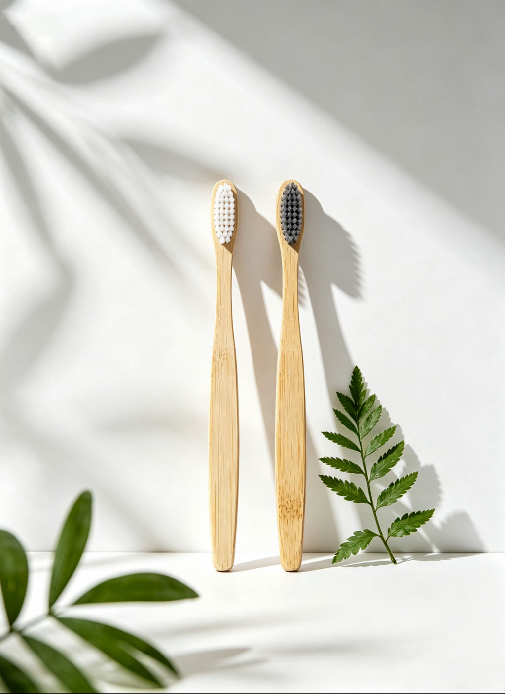 Bamboo Toothbrush Set (4-Pack) - Ultra Soft Charcoal Bristles, Eco-Friendly Minimalist Design