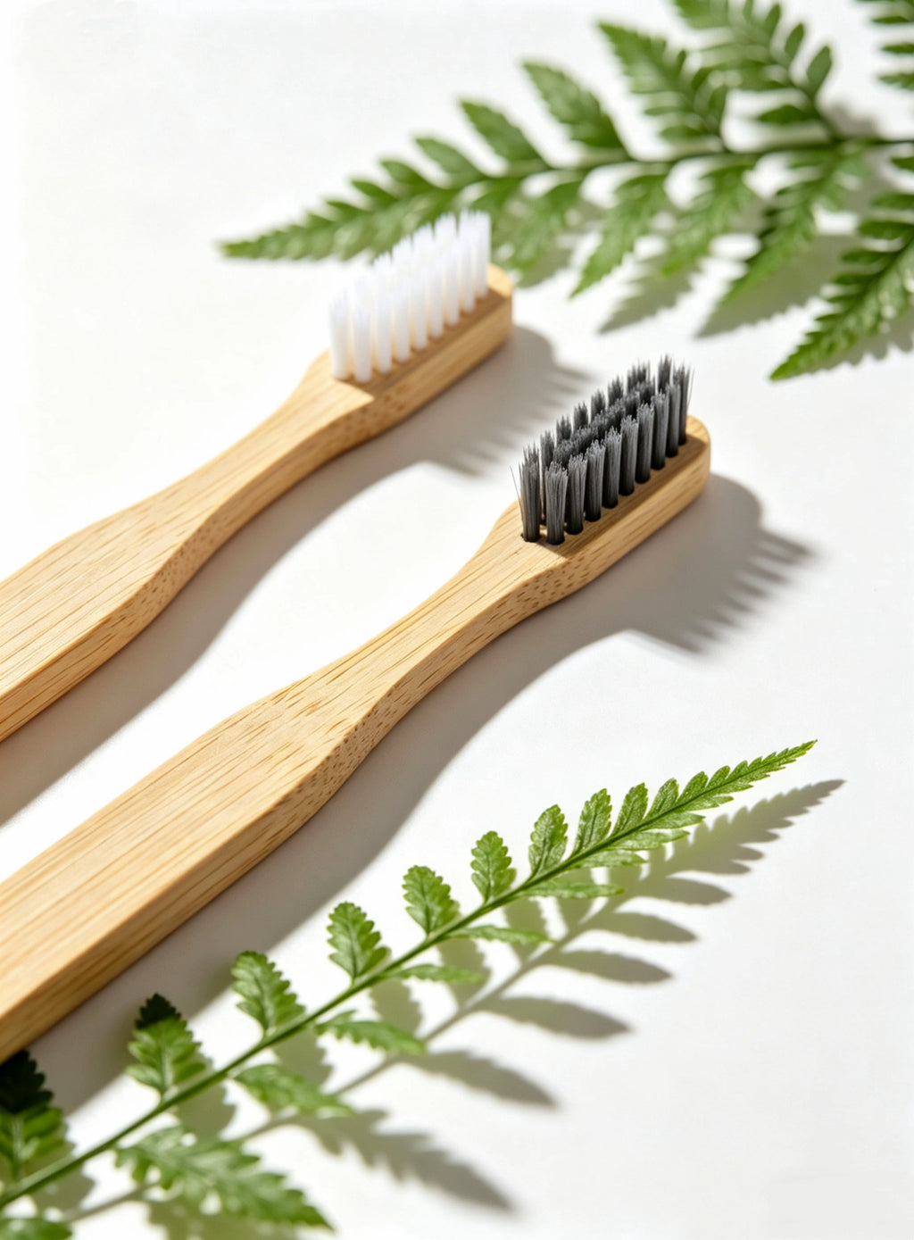 Bamboo Toothbrush Set (4-Pack) - Ultra Soft Charcoal Bristles, Eco-Friendly Minimalist Design